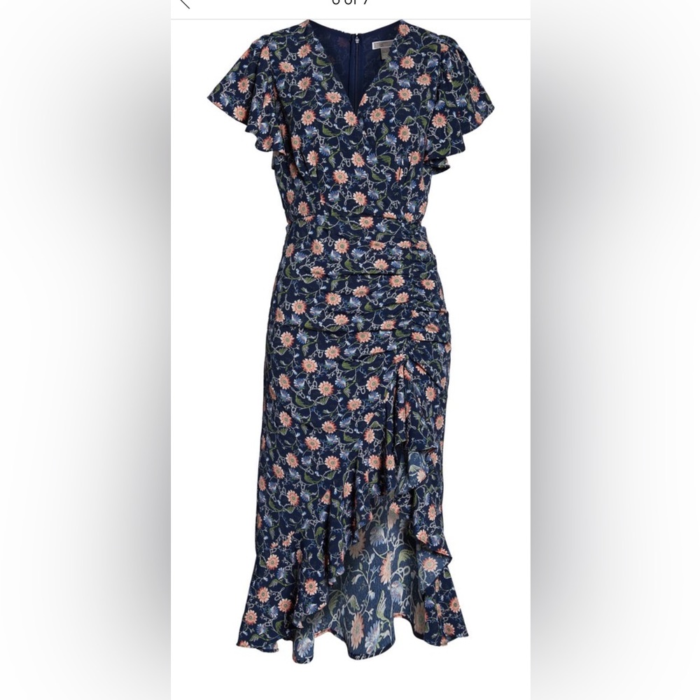 Chelsea28 Ruched Floral High/Low Dress - Picture 3 of 5